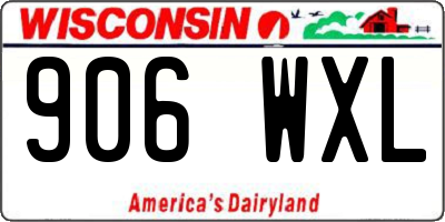 WI license plate 906WXL