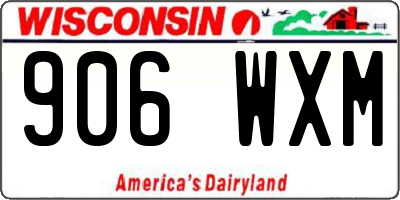 WI license plate 906WXM