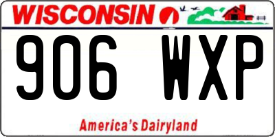 WI license plate 906WXP