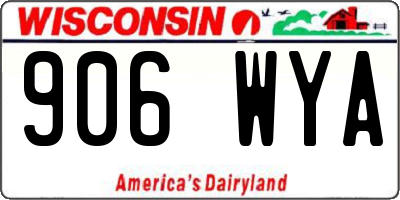 WI license plate 906WYA