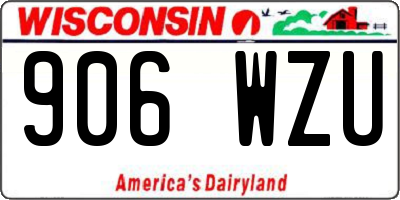 WI license plate 906WZU