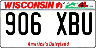 WI license plate 906XBU