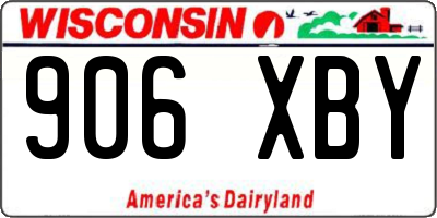 WI license plate 906XBY