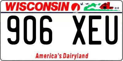 WI license plate 906XEU