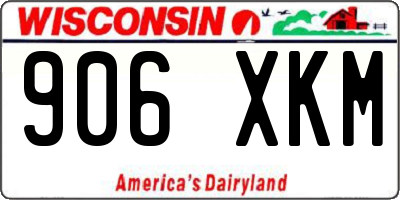 WI license plate 906XKM