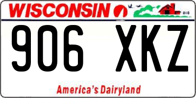 WI license plate 906XKZ