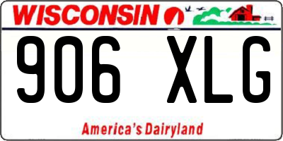 WI license plate 906XLG