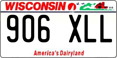 WI license plate 906XLL