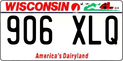 WI license plate 906XLQ