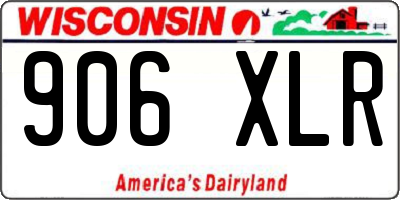 WI license plate 906XLR