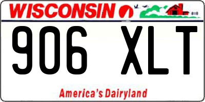 WI license plate 906XLT