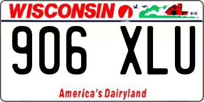 WI license plate 906XLU