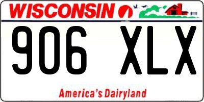 WI license plate 906XLX