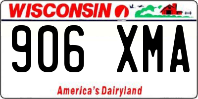 WI license plate 906XMA