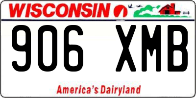 WI license plate 906XMB