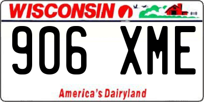 WI license plate 906XME