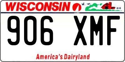 WI license plate 906XMF