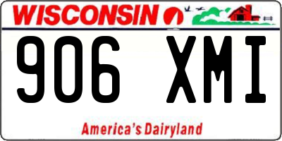 WI license plate 906XMI