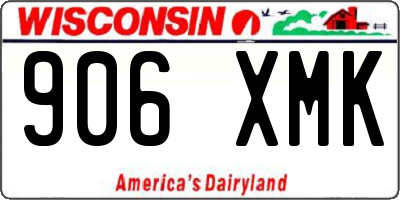 WI license plate 906XMK