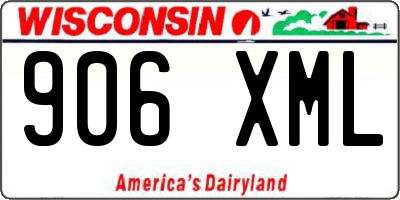 WI license plate 906XML