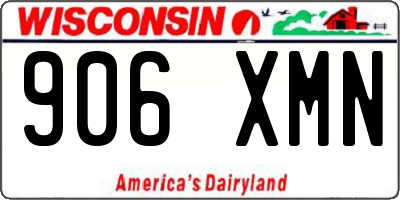 WI license plate 906XMN