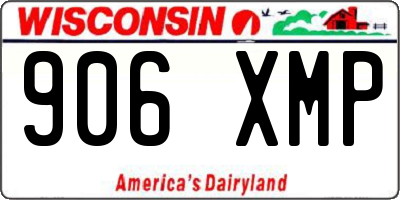 WI license plate 906XMP
