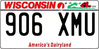 WI license plate 906XMU