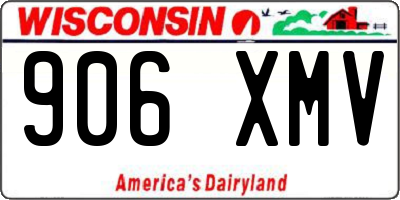 WI license plate 906XMV