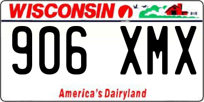 WI license plate 906XMX
