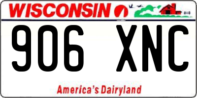 WI license plate 906XNC