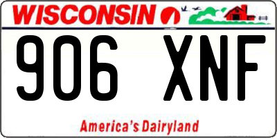 WI license plate 906XNF