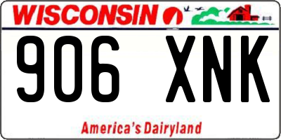 WI license plate 906XNK