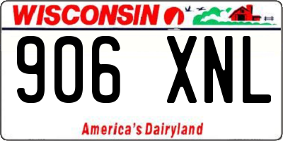 WI license plate 906XNL