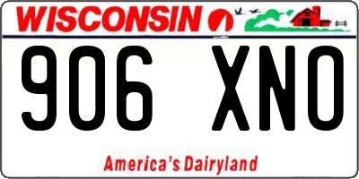WI license plate 906XNO