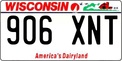WI license plate 906XNT