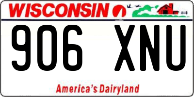 WI license plate 906XNU
