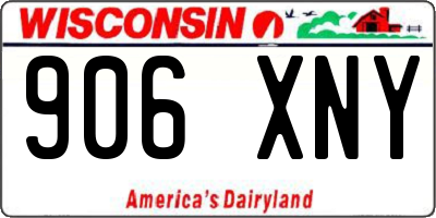 WI license plate 906XNY