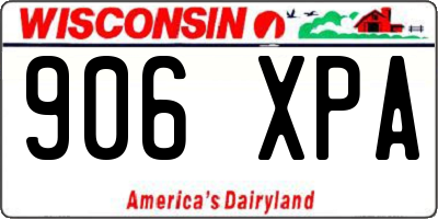 WI license plate 906XPA