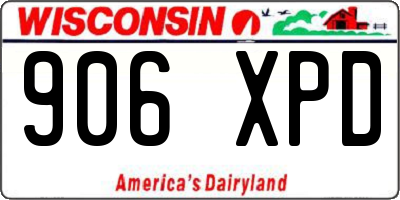 WI license plate 906XPD