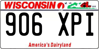 WI license plate 906XPI
