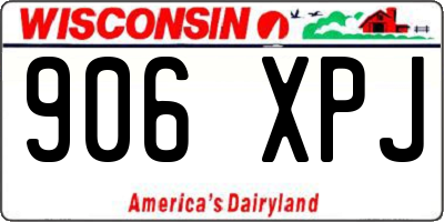 WI license plate 906XPJ