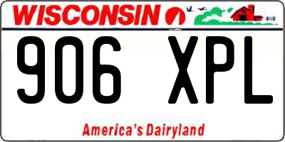 WI license plate 906XPL