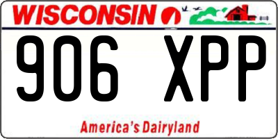 WI license plate 906XPP