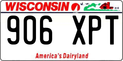 WI license plate 906XPT