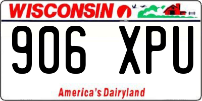 WI license plate 906XPU
