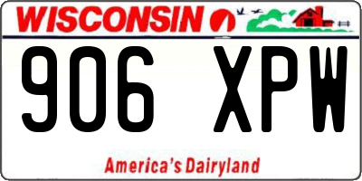 WI license plate 906XPW