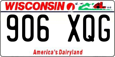 WI license plate 906XQG