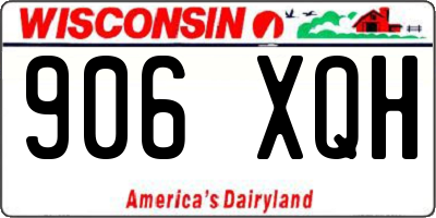 WI license plate 906XQH
