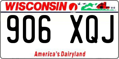 WI license plate 906XQJ
