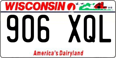 WI license plate 906XQL